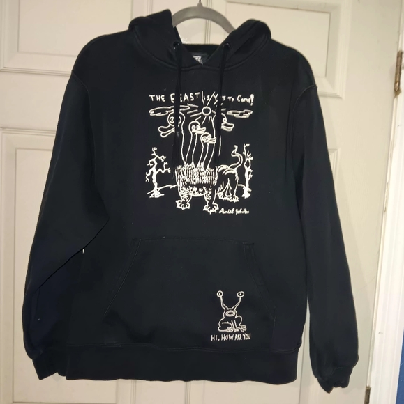 Vans Daniel Johnston Black Graphic Sweatshirt Hoodie Sz S